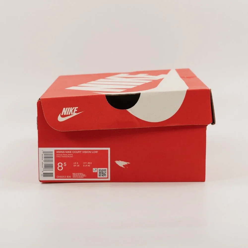 Nike Women's Court Vision Low 'Orange Pearl' DH0253-800 Suede Sneakers